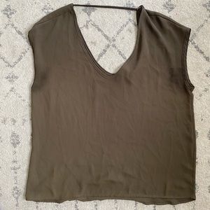 Forever 21 Olive Green Lightweight Blouse size S